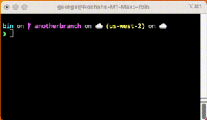 A GIF of the script above in use, selecting a branch, and deleting another