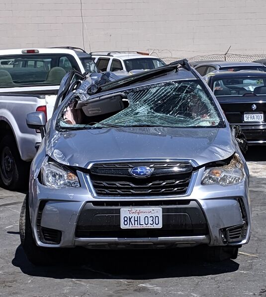 File:Subaru Forester 2017 - crushed by rollover.jpg
