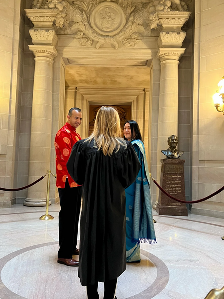 File:Roshan and Julie being married at SF City Hall.webp