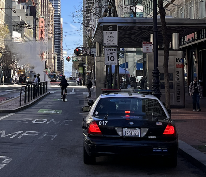 File:SFPD Police Cruiser with Texas outline in the back window.png