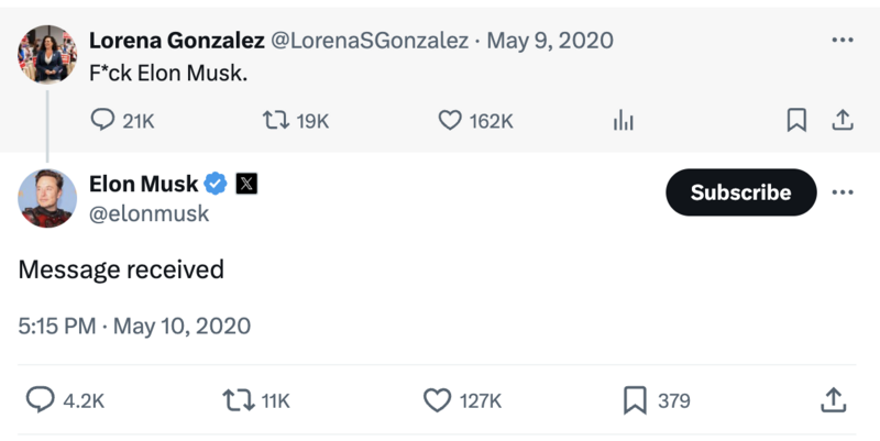 File:CA Representative Lorena says Fuck Elon Musk on Twitter.png
